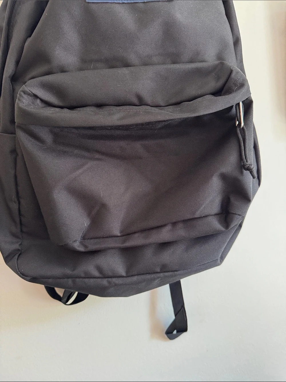 Jansport Black Everyday Backpack with Blue Logo Patch